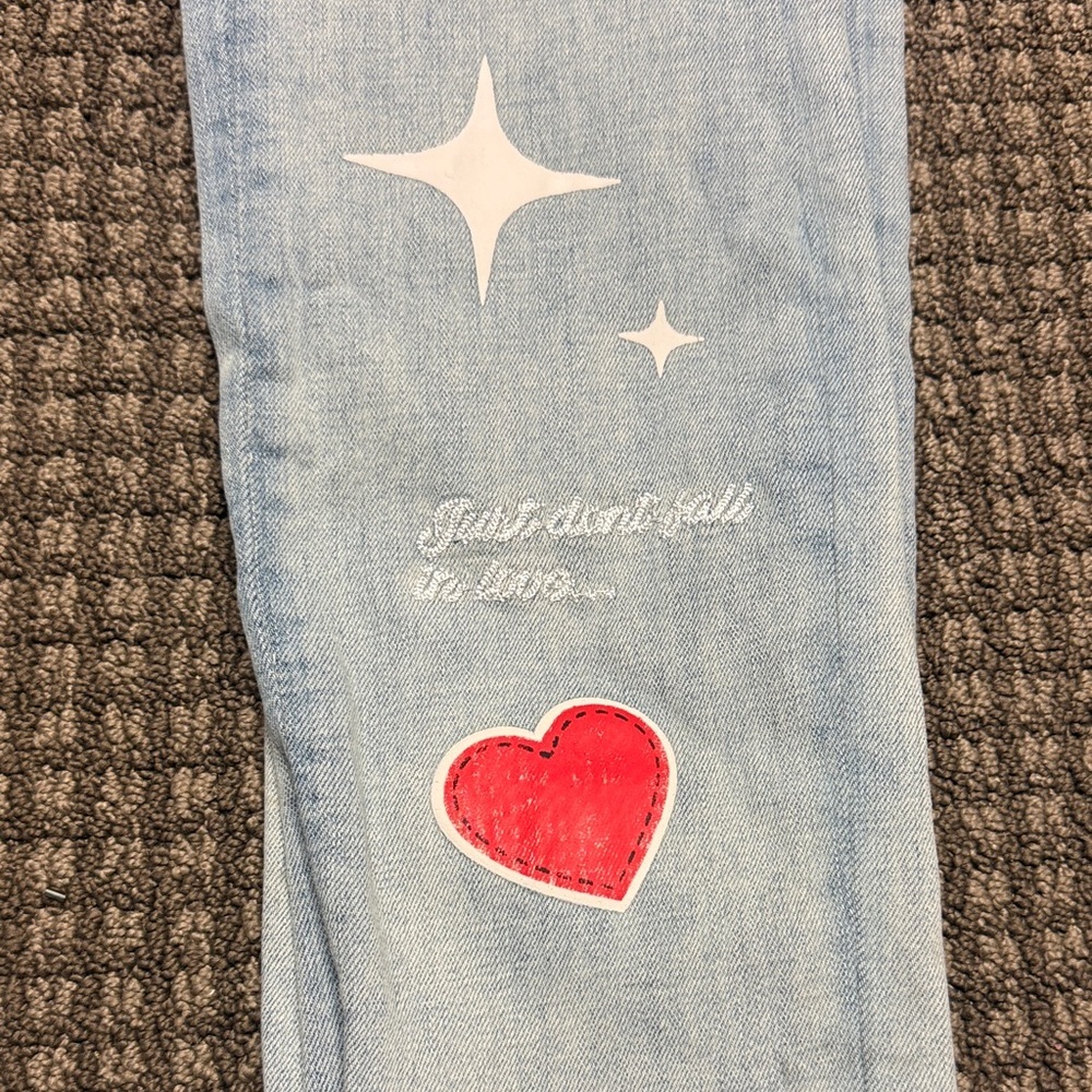 Lifted Anchors LA - Graphic Light Wash Jeans with Patches sz 28 - Picture 8 of 12